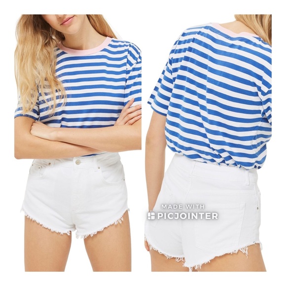 topshop kiri cutoff denim shorts